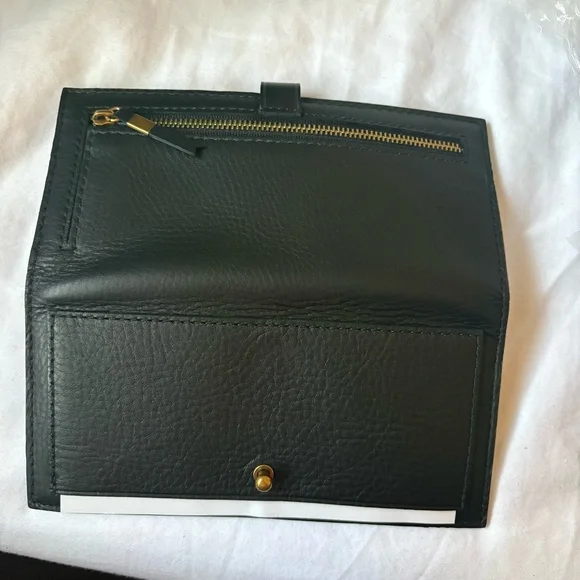 Madewell Wallet Leather Post Black NEW - Picture 9 of 9